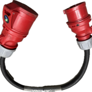 16A CEE red (M) > 1x 32A CEE red (F)