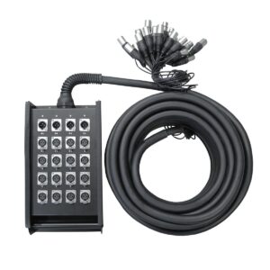 XLR cable 3 pins 10,0 m snake 16in/6out