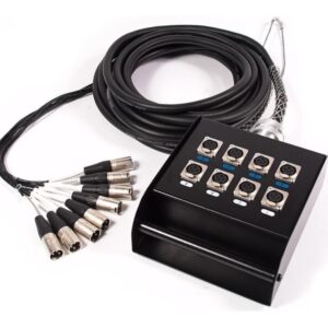 XLR cable 3 pins 10,0 m snake 8in