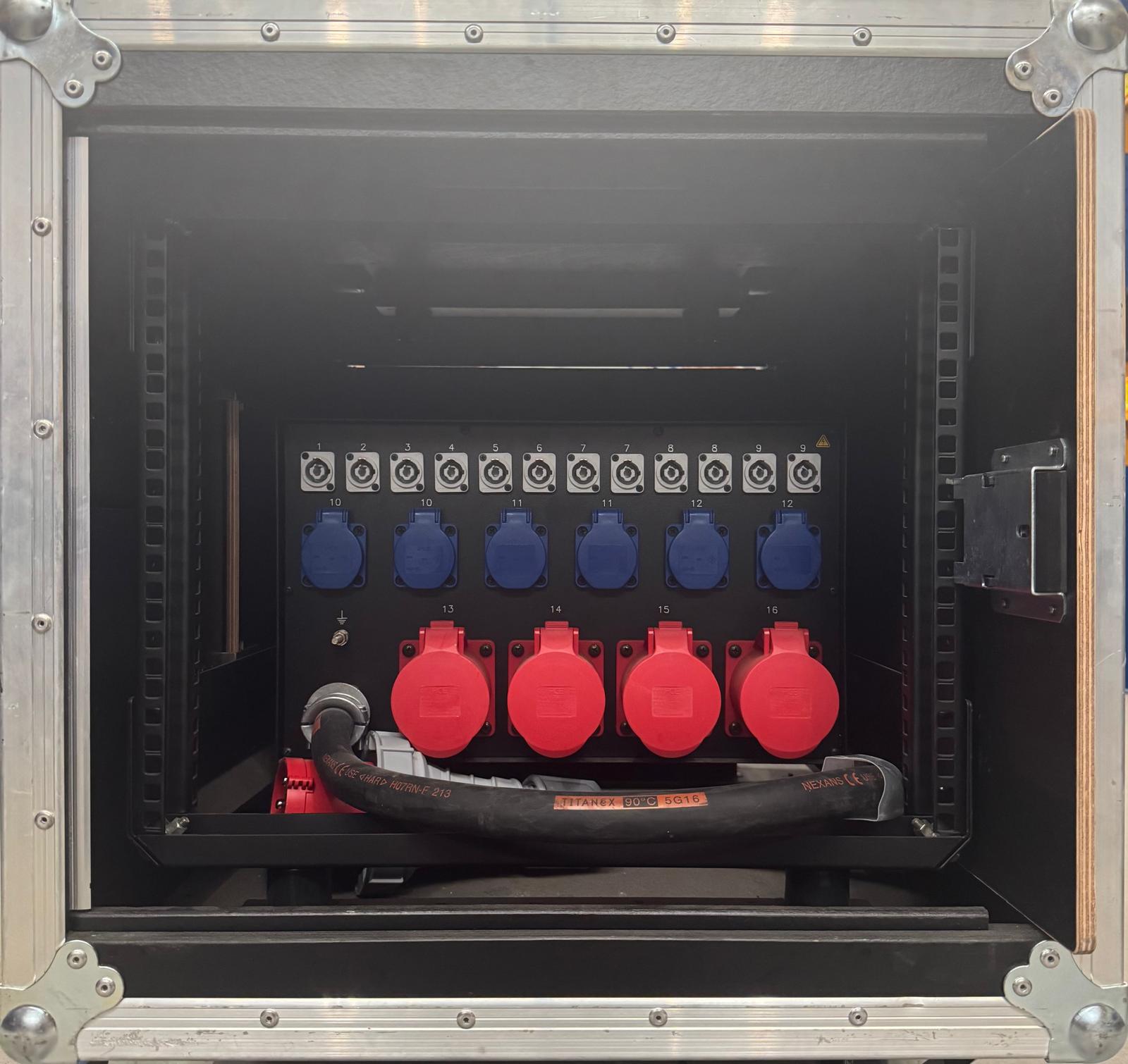 PDU 63A CEE red > 4x 32A CEE Red, 6x 16A/230V, 12x PowerCON - Afbeelding 2