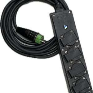Schuko adaptor 16A > Schuko 16A 4-way 5,0m