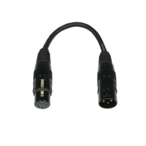 DMX Verloop 3 polig XLR (M) > 5 polig XLR (F)