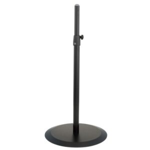 K&M 26735 round base speaker stand black set Large