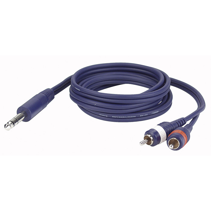 1x 6,3mm jack > 2x RCA