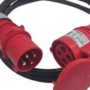 CEE 16A 3 pins connector  male → Powercon true male 1,0 m